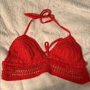 Croquet Red Bralette